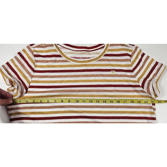 NEW Loft Vintage soft Sz Large 90s stripes nostalgia short sleeve layering top - Picture 8 of 8
